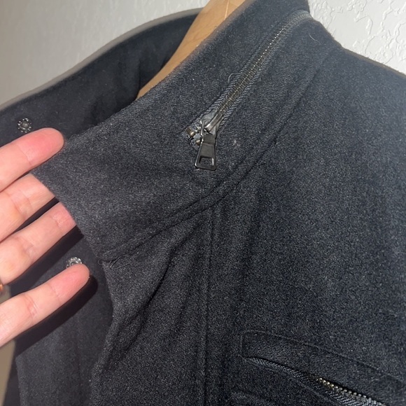 Twentyome mens black wool blend jacket size M Zippers and snaps zip in hoodie - Picture 6 of 9